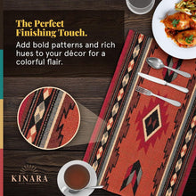 Load image into Gallery viewer, Cibola Placemat Set – 4 Rectangular Placemats with Unique Southwestern Patterns
