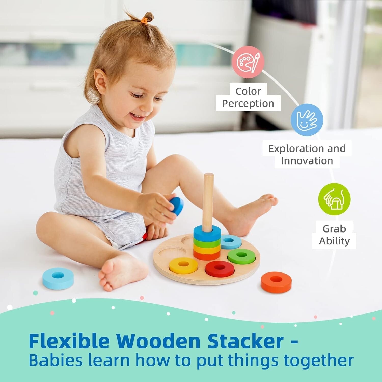 Develop Motor Skills with 8-in-1 Montessori Toy Set for Infants 12-18 Months