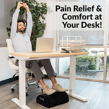 Load image into Gallery viewer, Ergonomic Large Foot Stool – Adjustable Height for Desk &amp; Gaming Chair Relief