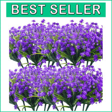 Load image into Gallery viewer, Elegant UV Resistant Artificial Flowers - 20 Bundles for Stylish Outdoor Decor