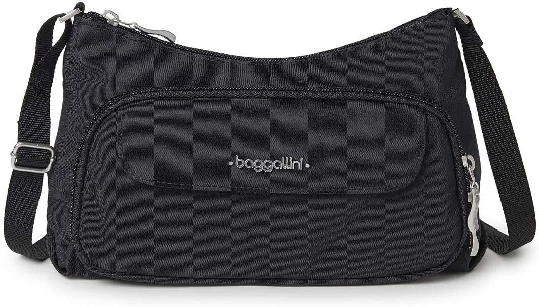 Everyday Crossbody Bag: Compact Nylon Purse with Built-In Wallet & Card Slots