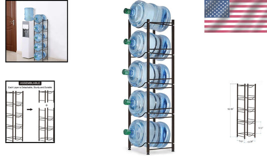 Detachable 5-Tier Copper Water Jug Holder - Easy Assembly and Stylish Storage