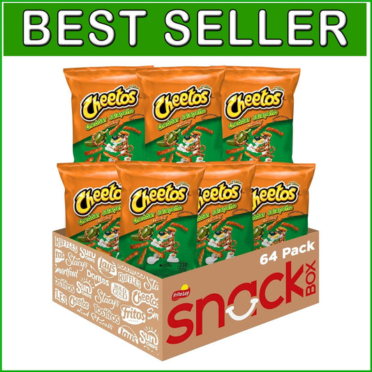64 Count Cheddar Jalapeno Crunchy Cheese Snacks - Bold Flavor in Every Bite