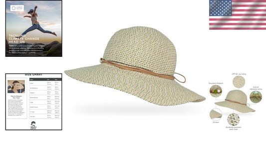 Stylish Packable Women's Sun Hat with Adjustable Fit & Leatherette Band