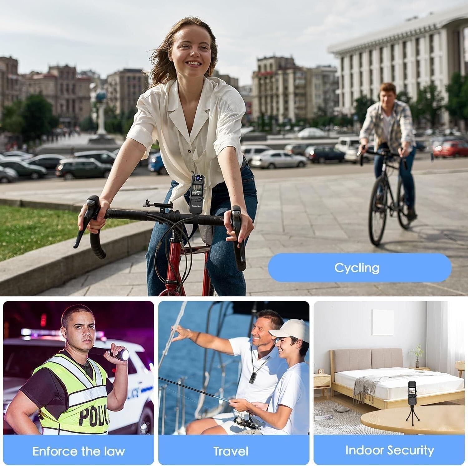 Compact Portable Body Worn Camera 128GB with Audio & Night Vision Functionality