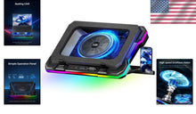 Load image into Gallery viewer, Gaming Laptop Cooling Pad with 5.5-Inch Fan &amp; RGB Lights - Adjustable 8 Heights