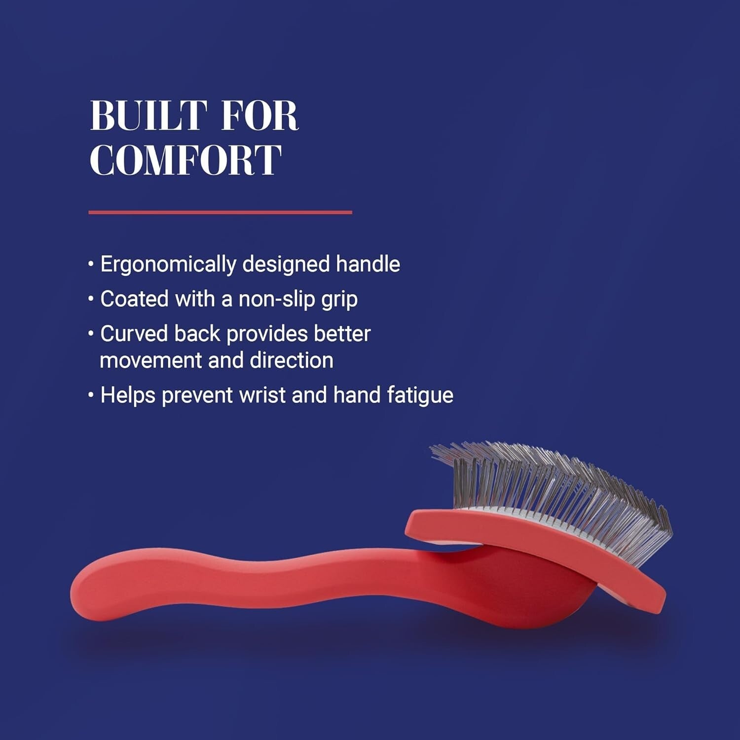 Extra-Long Pin Dog Slicker Brush - Effective Grooming for Double-Coated Breeds