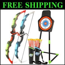 Load image into Gallery viewer, Durable Portable Bow and Arrow Set for Kids – Ideal for Indoor &amp; Outdoor Play