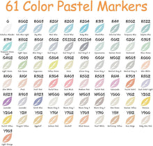 Load image into Gallery viewer, Complete 61 Color Pastel Marker Set with Ergonomic Case - Perfect for Drawings