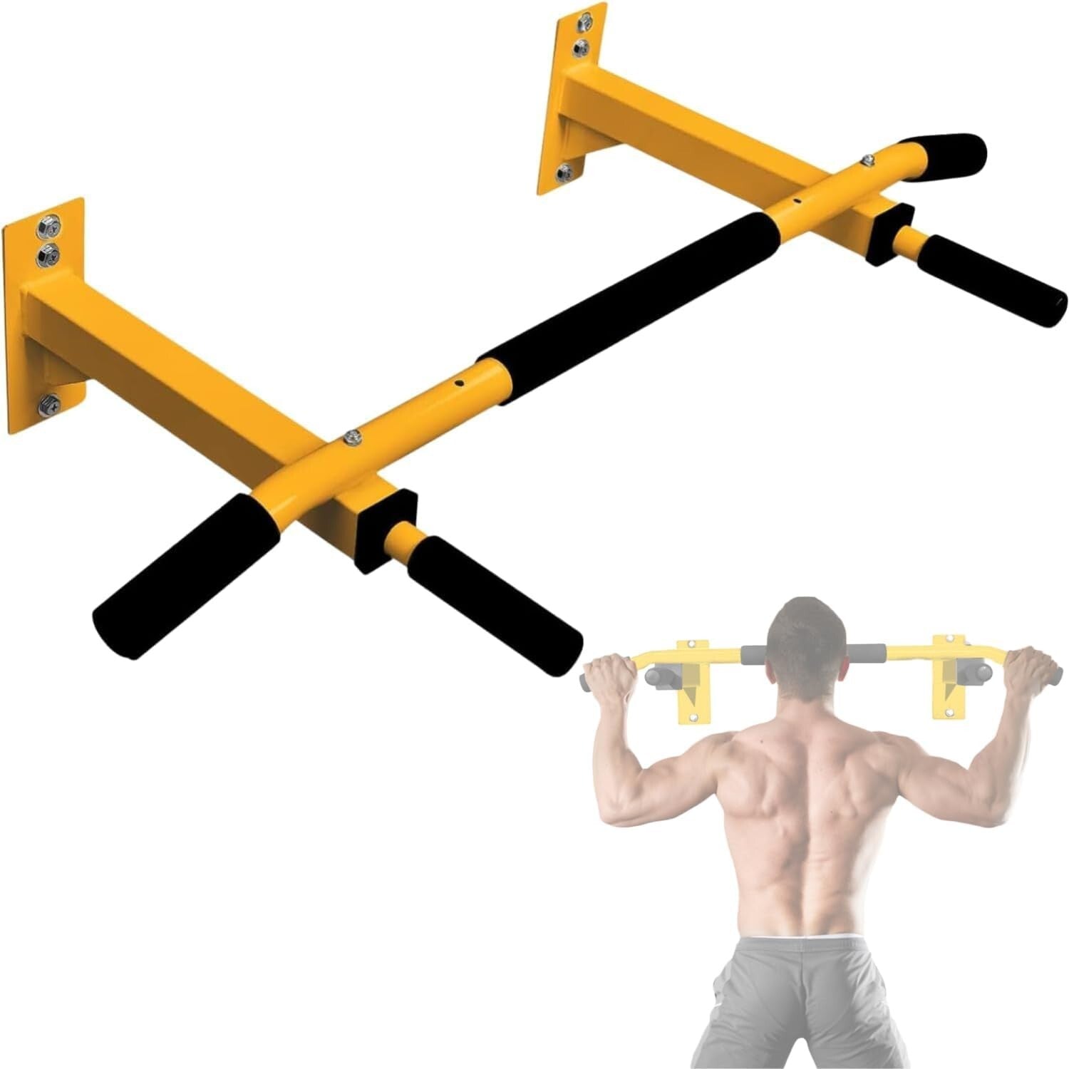 Multifunctional Wall Mounted Pull Up Bar for Home Gym - Easy Installation