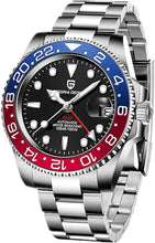 Load image into Gallery viewer, Sapphire Glass Men's Automatic GMT Watch – Elegant 40MM Stainless Steel Design