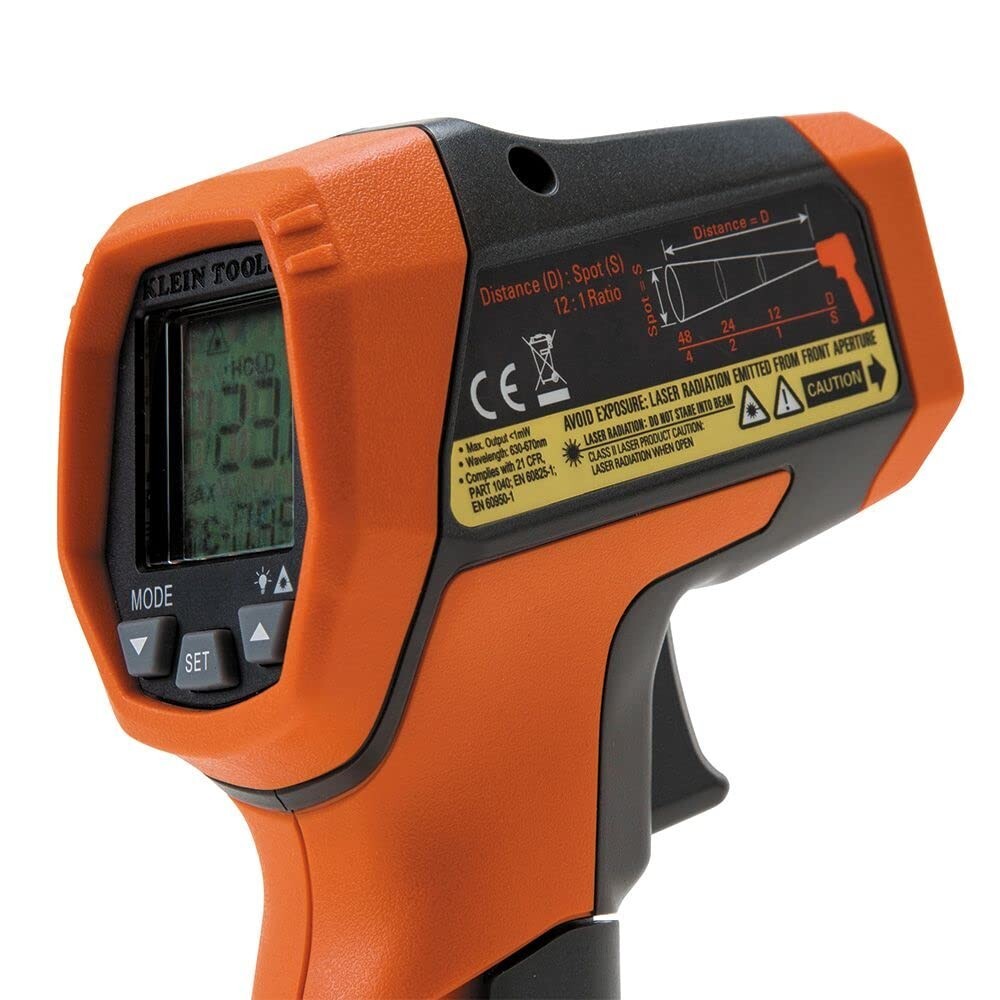 Advanced Digital Thermometer Gun with Dual Laser & Backlit Display, -22F to 752F
