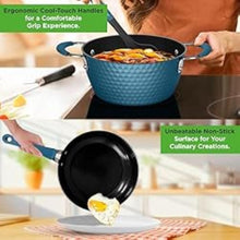 Load image into Gallery viewer, Elegant 11-Piece Non-Stick Ceramic Cookware Set in Royal Blue - Induction Ready