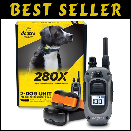 2-Dog E-Collar Remote Training System | Waterproof, Adjustable, 1/2 Mile Range