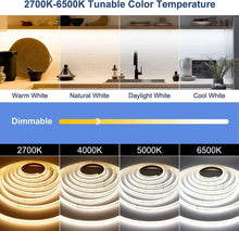 Load image into Gallery viewer, CCT 32.8ft Tunable White LED Strip - Bluetooth Dimmable Tape Light for Elegance