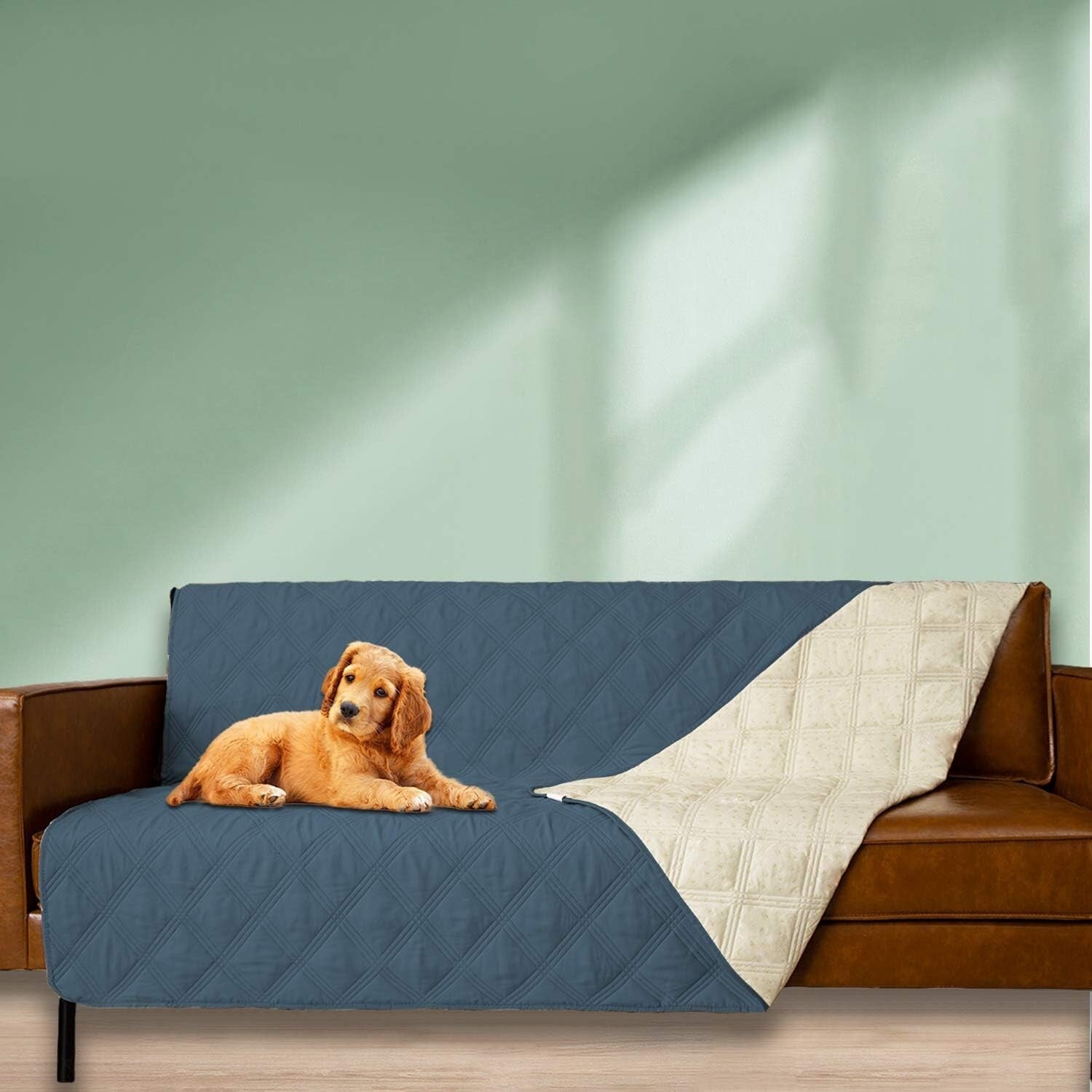 Luxurious Waterproof Pet Blanket with Anti-Slip Back for Furniture Protection