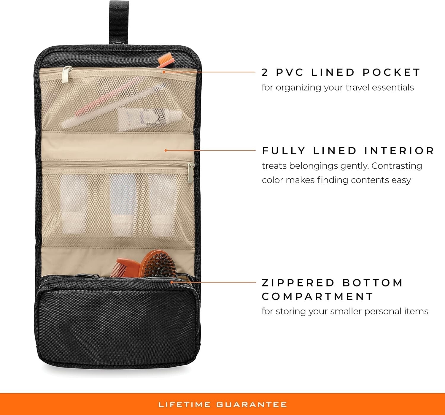 Hanging Toiletry Dopp Kit - Durable Makeup & Skincare Organizer for Travel