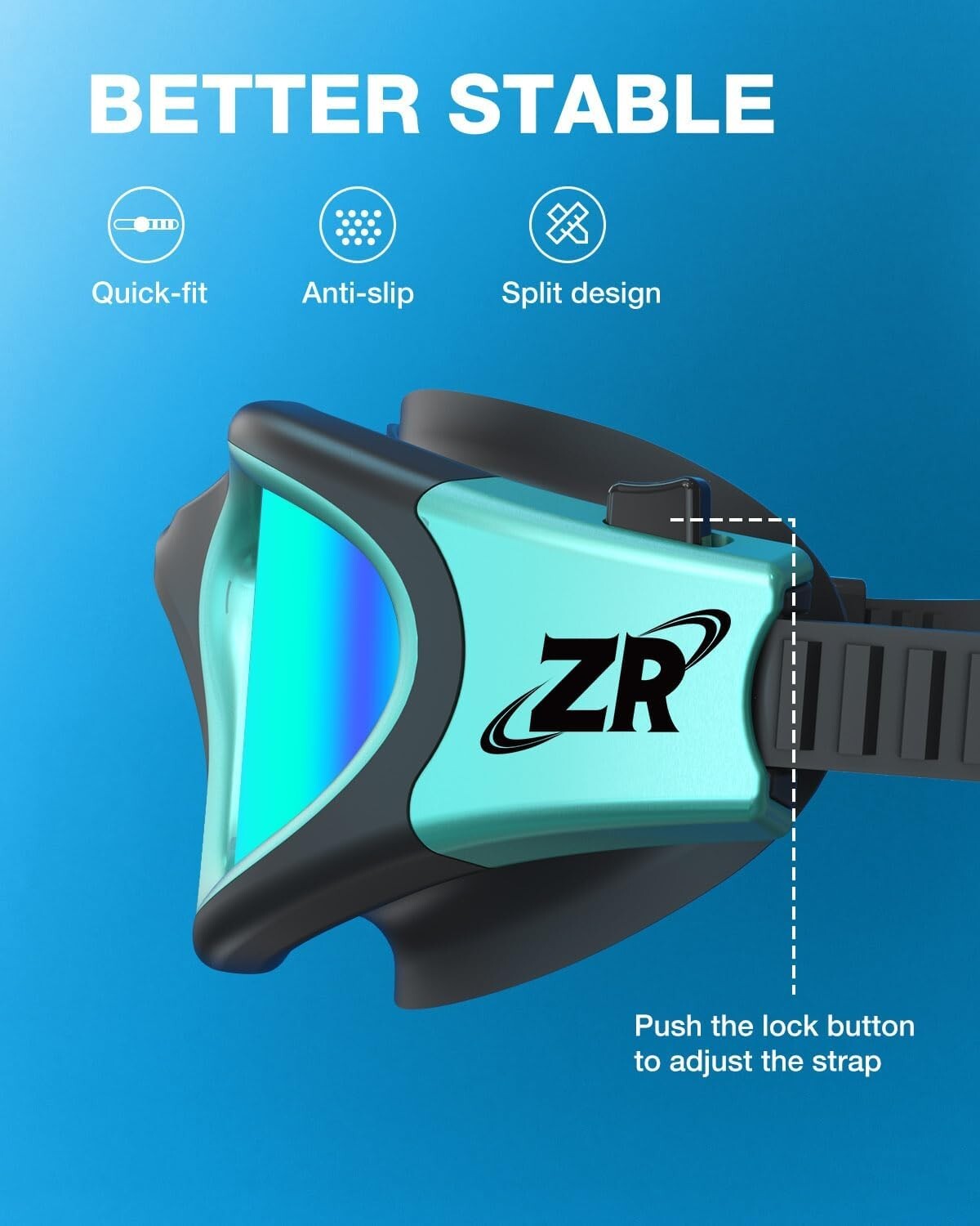 Durable Polarized Swim Goggles - Comfortable Anti-Fog Design for All Levels