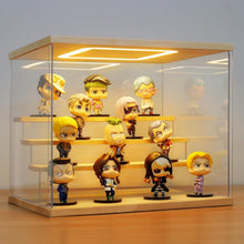 Load image into Gallery viewer, Dustproof 12.6 x 9.6 x 10.6 Acrylic Display Stand with 4 Tiers and Sliding Doors