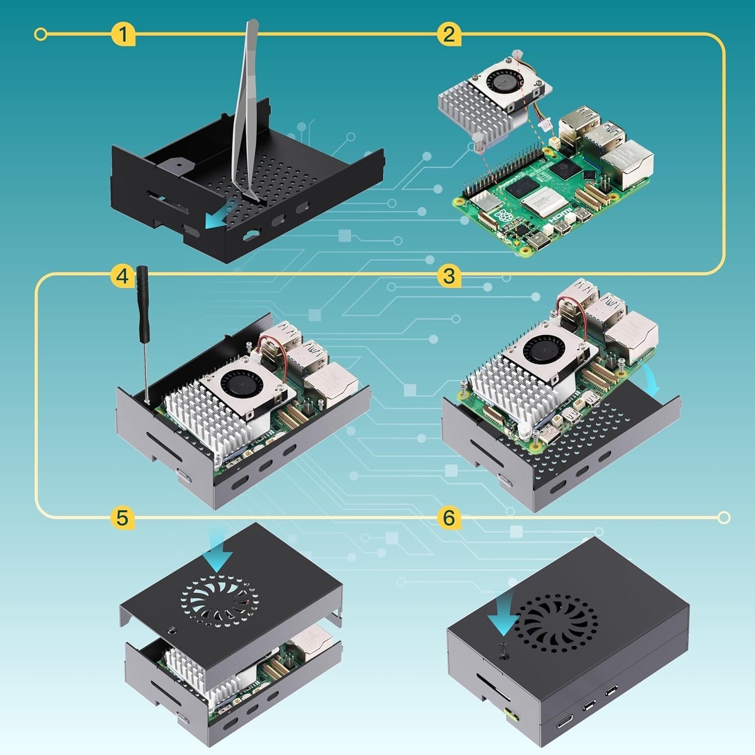 Ultimate Raspberry Pi 5 Bundle: 8GB RAM, 128GB OS, & Durable Aluminum Case