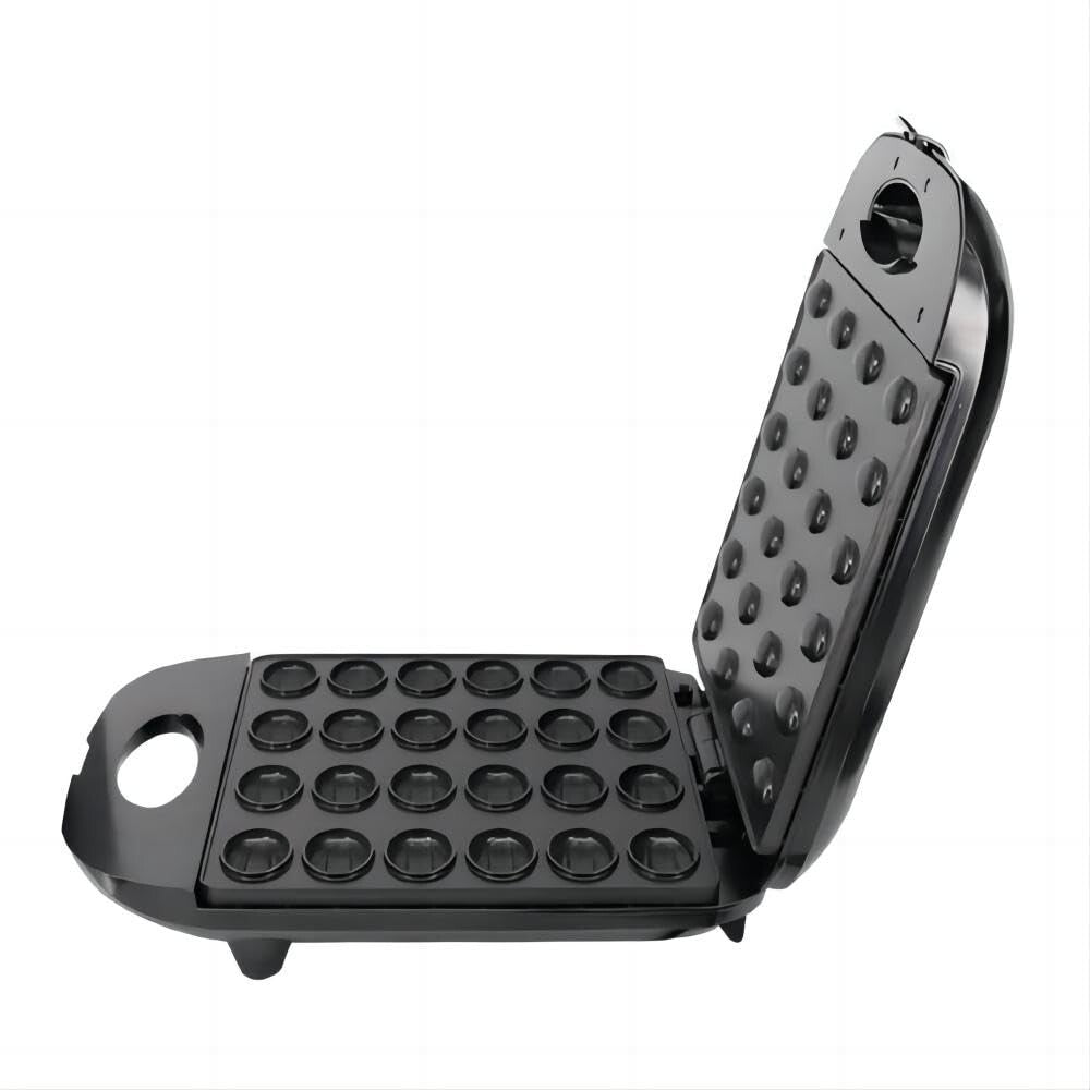24-Hole Walnut Cookie Maker & Electric Waffle Machine - Compact Baking Solution