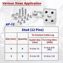 Load image into Gallery viewer, Compact 12-Way Battery Clamps with 8mm &amp; 5mm Studs for Versatile Vehicle Use