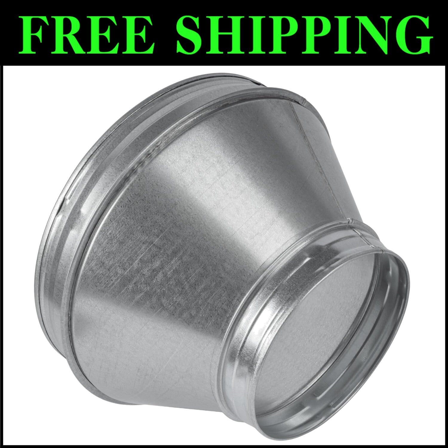 10" to 6" Galvanized Steel Duct Adapter - Perfect for HVAC & Volume Control
