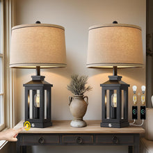 Load image into Gallery viewer, Elegant 23.75" Vintage Modern Table Lamps with Dimmable Touch Control - 2 Pack