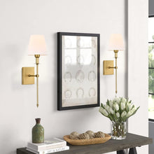 Load image into Gallery viewer, Modern Classic Indoor Wall Sconces Set of 2 - Flared Fabric Shade Design