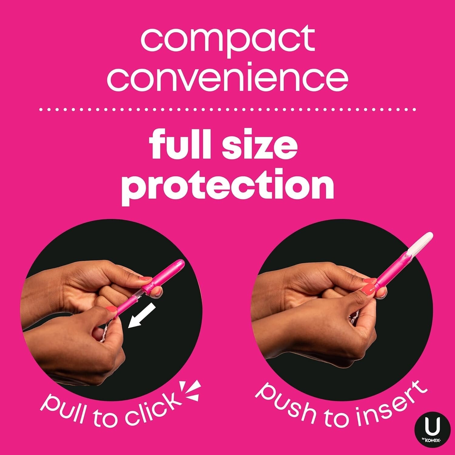 Click Compact Tampons - 180 Count Unscented, Super Absorbency, On-the-Go Comfort