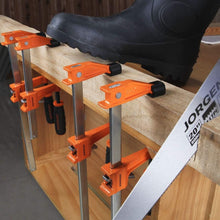 Load image into Gallery viewer, 4-Pack Steel Bar Clamps Set, 6-Inch &amp; 12-Inch F-Clamps, 600 Lbs Capacity