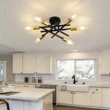Load image into Gallery viewer, Luxurious 6-Bulb Sputnik Chandelier - Ideal for Dining, Living &amp; Bedroom Decor