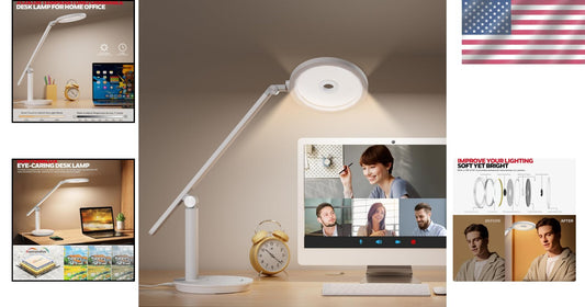 Modern Touch-Controlled Desk Lamp with Adjustable Arm - Eye-Friendly Lighting