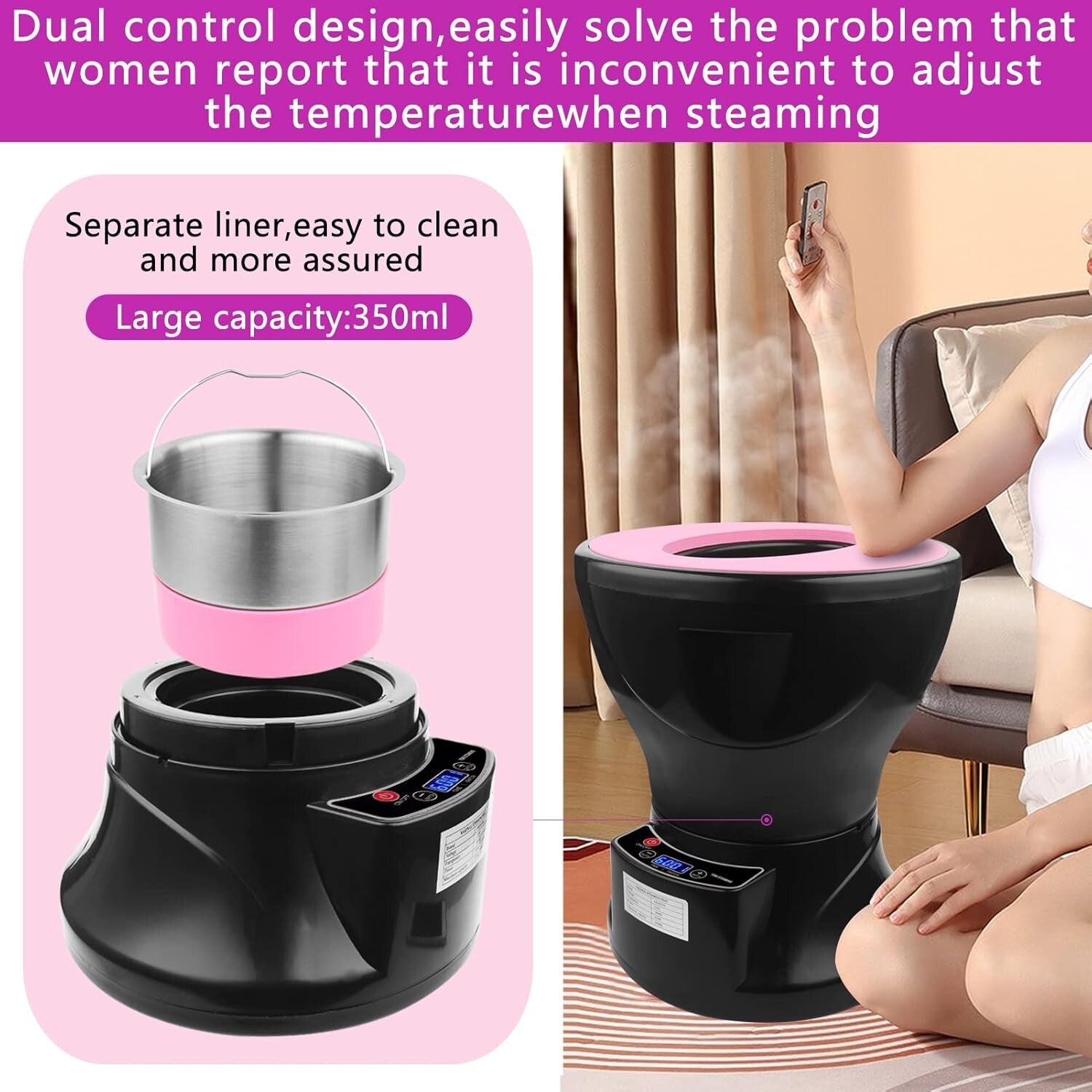 Comfortable Yoni Steam Chair with 20 Herbal Bags - Essential for Feminine Health