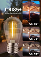 Load image into Gallery viewer, 50 Pack Shatterproof LED S14 Bulbs - Warm White Vintage Lights for Indoors