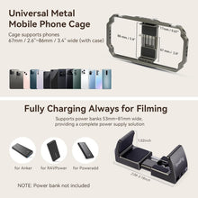 Load image into Gallery viewer, Compact Video Rig for iPhone with Microphone, LED Light &amp; Adjustable Features