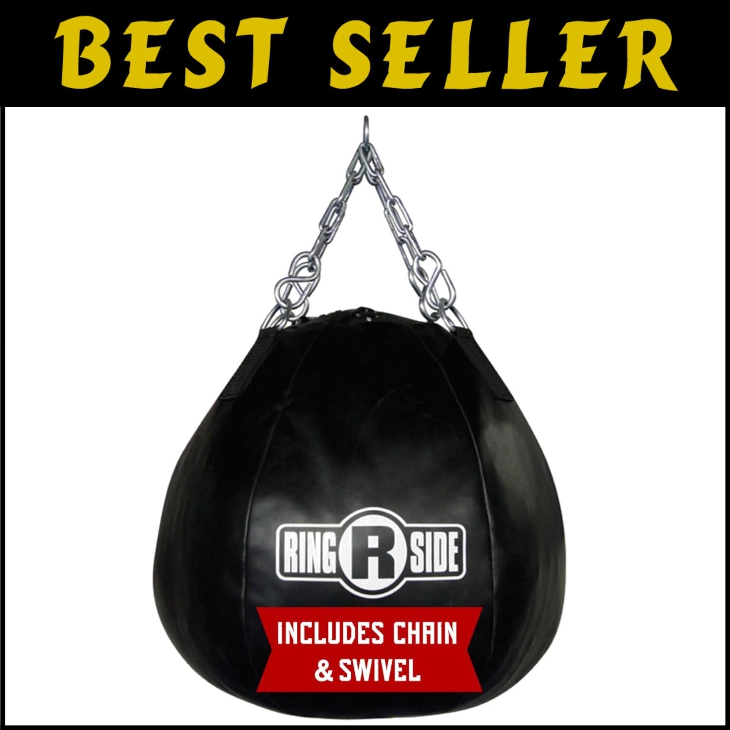 Enhanced Boxing & MMA Heavy Bag - Military-Grade Leather, 65lbs, Chain Included