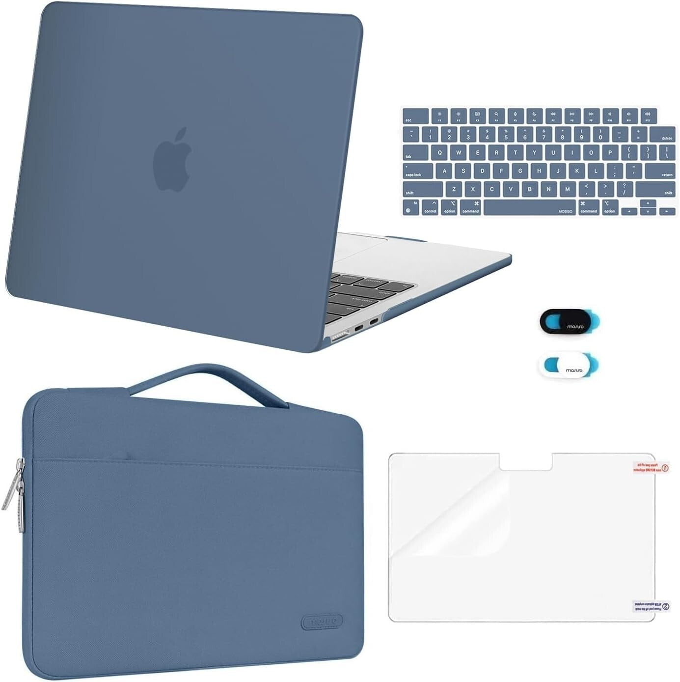 Complete Protection Bundle: MacBook Air 13" Case, Sleeve, Keyboard Cover & More
