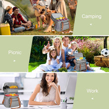Load image into Gallery viewer, Versatile Grey Insulated Lunch Box with Leakproof Compartments for Active Adults