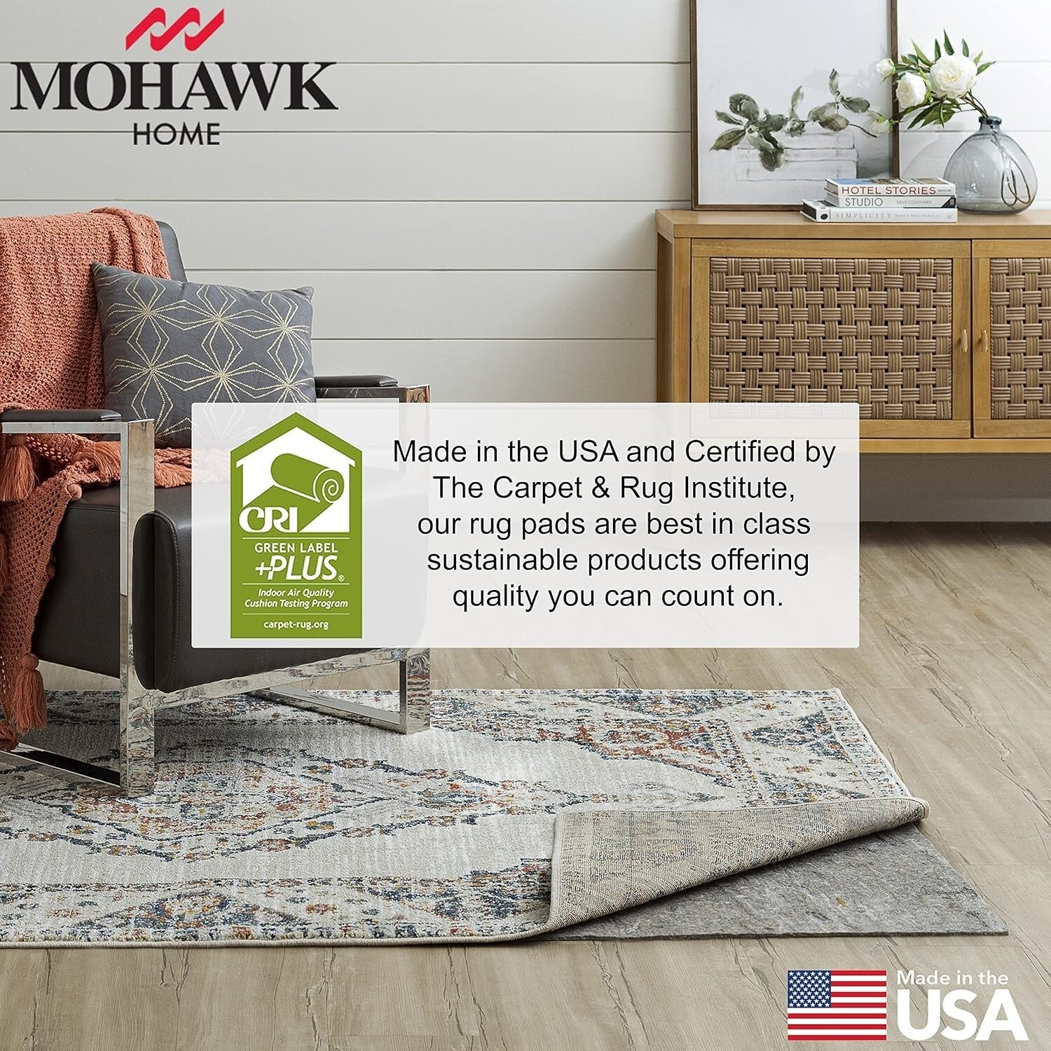 Eco-Friendly 8' x 10' Non-Slip Rug Gripper - 1/4" Thick for All Floors