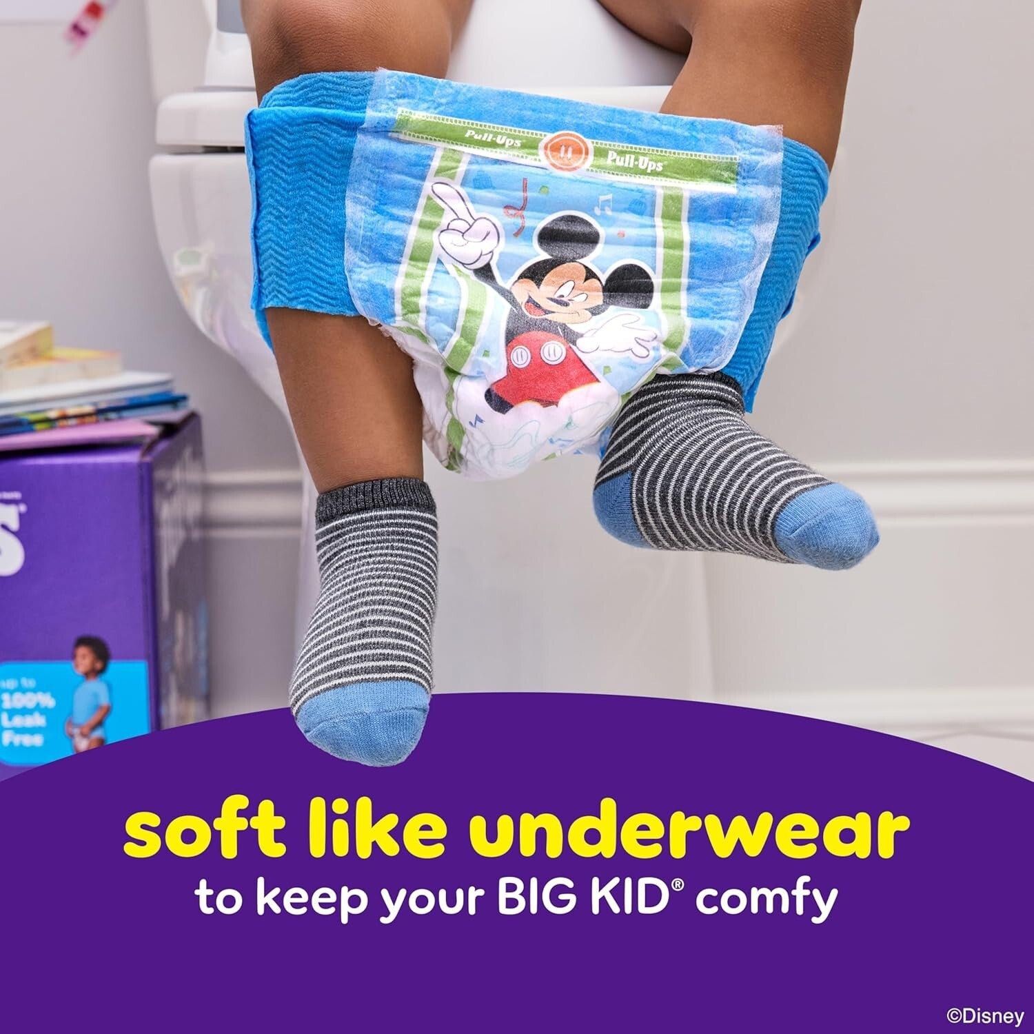 Boys' Potty Training Pants 2T-3T, 124 Count - Leak-Free with Disney Designs
