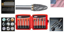 Load image into Gallery viewer, Versatile 10pc Carbide Rotary Burr Set - Ideal for Wood, Metal &amp; Jewelry Making
