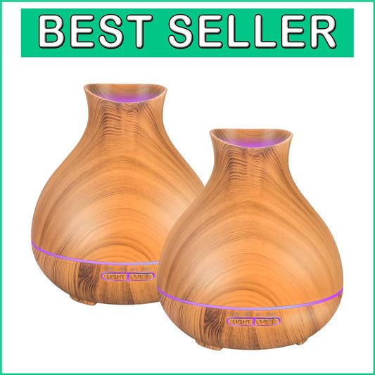 Essential Oil Humidifiers with Auto-Off Safety and 7 LED Options - Perfect Gift