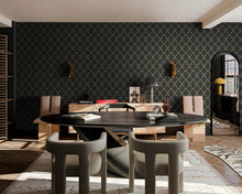 Load image into Gallery viewer, Gold and Black Peel and Stick Wallpaper - Modern Geometric Design 17.7"x393.7"