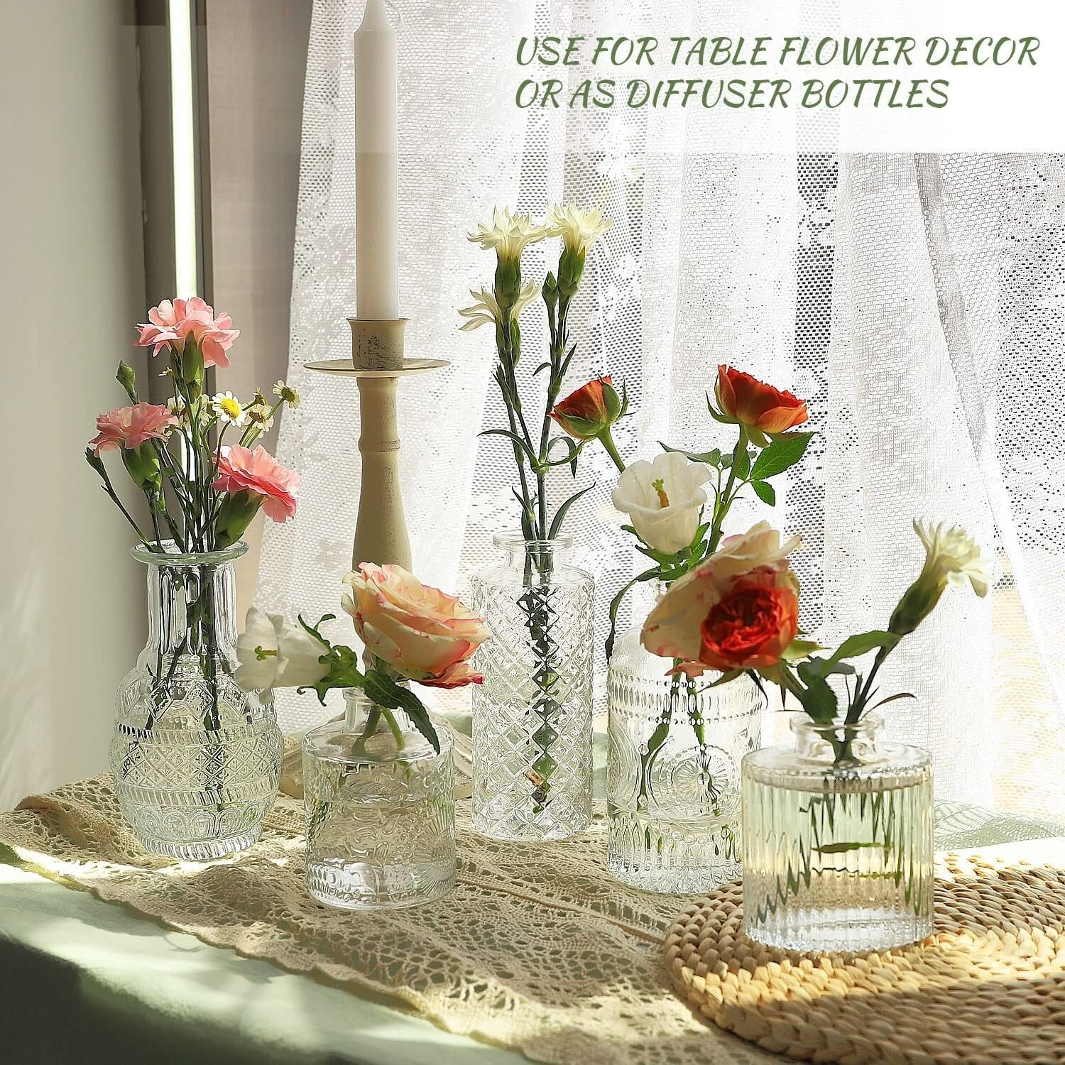 Charming 22-Piece Clear Glass Bud Vase Collection for Elegant Centerpieces