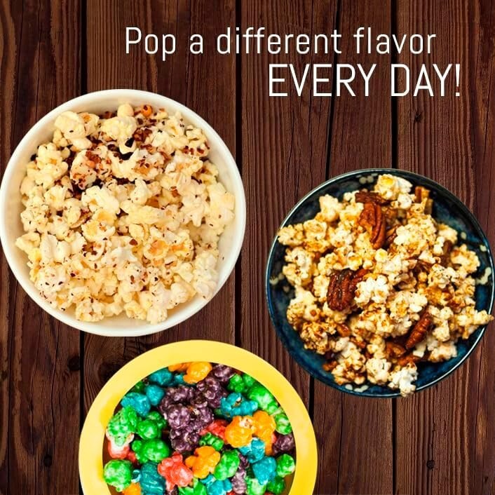 Elegant Red Plexiglass Popcorn Popper - 2.5 oz Capacity with Serving Tray