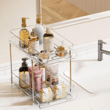 Load image into Gallery viewer, Versatile Clear Storage Solution - 4 Pack 2-Tier Sliding Organizers for Home Use