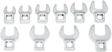 Load image into Gallery viewer, Alloy Steel Crowfoot Wrench Set - 10 Metric Sizes, 3/8" Drive, Polished Finish