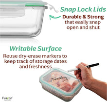 Load image into Gallery viewer, Premium Borosilicate Glass Storage Containers [6-Pack] - BPA, PVC, Lead-Free