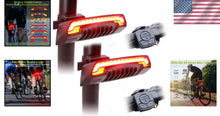 Load image into Gallery viewer, 2-Pack X5 LED Bike Tail Light with 6 Modes &amp; Wireless Remote - Safety First!